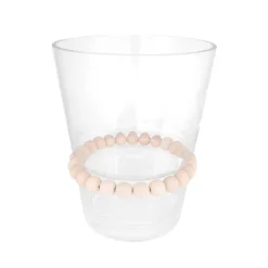 Aarikka maljakko Nuppu leveä lasia beige