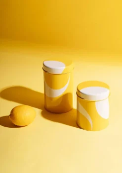 Aarikka peltipurkki M tuliainen keltainen