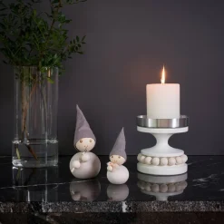 Aarikka Ruustinna kynttilänjalka valkoinen