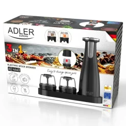 Adler suola- ja pippurimylly elektroninen musta