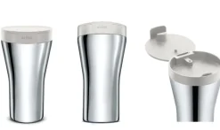 Alessi matkamuki Caffa 40 cl valkoinen kansi