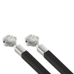 Alessi syömäpuikot & teline Alessandro 24 cm musta/teräs