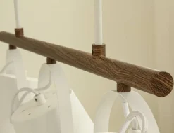 Aneta Lighting Espresso kattovalaisin 3-os. valkoinen/tumma puuväri