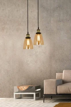 Aneta Lighting kattovalaisin Becky antiikki/meripihka