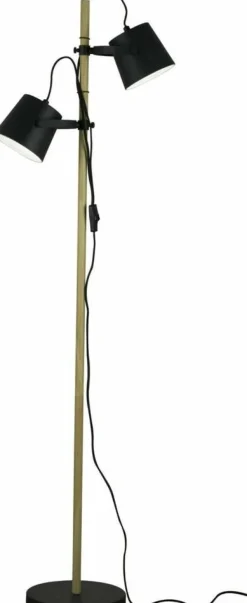 Aneta Lighting lattiavalaisin Espresso 2-os. mattamusta/puu