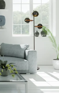 Aneta Lighting lattiavalaisin Bow 3-os. musta