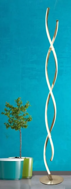 Aneta Lighting led lattiavalaisin Swirl teräs