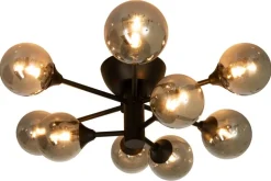 Aneta Lighting plafondi Cosmos koukkukiinnitys musta/savu