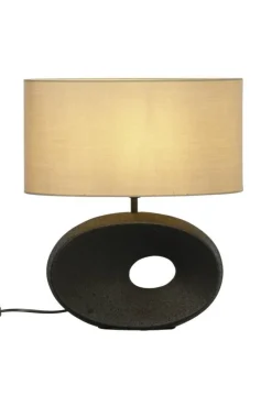 Aneta Lighting pöytävalaisin Ellipse musta/beige