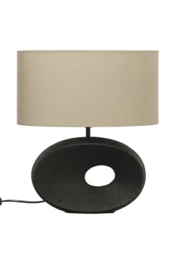 Aneta Lighting pöytävalaisin Ellipse musta/beige