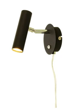 Aneta Lighting seinävalaisin Artic LED musta/teräs