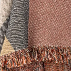 Bloomingville Arni Throw, Brown, Recycled Cotton