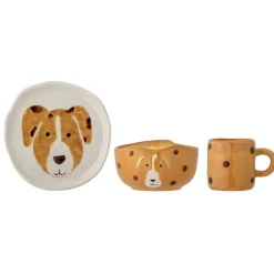 Bloomingville Mini astiasto Fenix ruskea