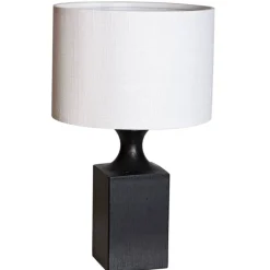 By Rydéns pöytävalaisin Woody matala musta/valkoinen