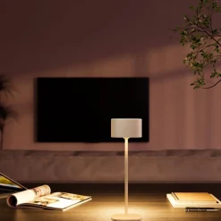 Calex pöytävalaisin Serino IP44 ladattava hiekka