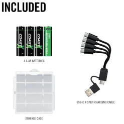 Coast paristo AA USB-C 1.5V 4 kpl sis. latauskaapelin