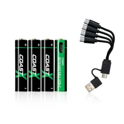 Coast paristo AAA USB-C 1.5V 4 kpl sis. latauskaapelin