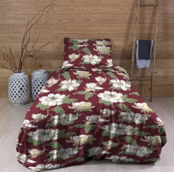 Create Home satiinipussilakanasetti Atsalea 150x210 + 55x65 cm t.punaine