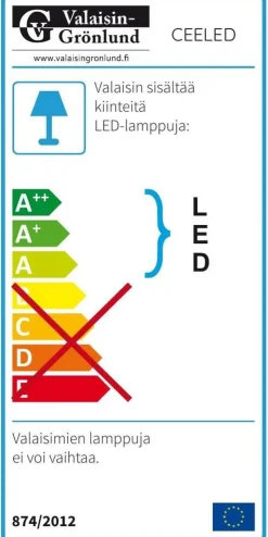 Design by Grönlund Ceeled pöytävalaisin kirkas