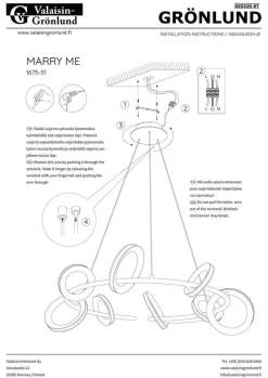 Design by Grönlund Marry Me kattovalaisin Ø75 cm messinki