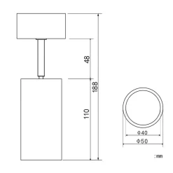 Design by Grönlund Minitube Spot kohdevalaisin valkoinen 4000K