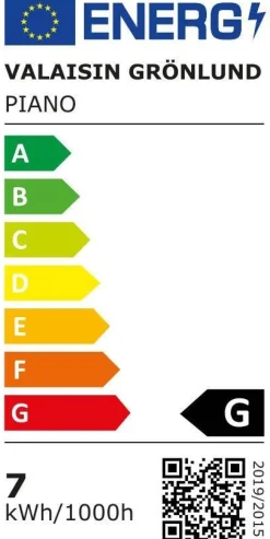 Design by Grönlund Piano lattiavalaisin musta