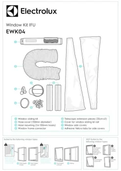 Electrolux Ilmastointilaitteen ikkunasarja EWK04