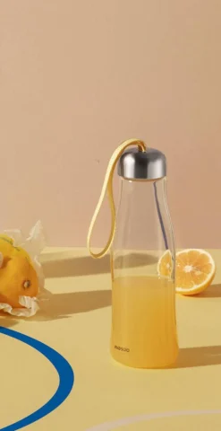 Eva Solo juomapullo lasia 0,5 L keltainen