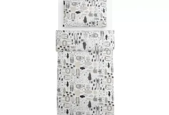 Familon Kaverit Organic lasten pl+tl setti valk/kaakao 120x160/40x60