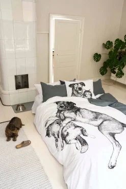 Finlayson pussilakanasetti Selviytyjät 150x210+50x60 musta/valkoinen