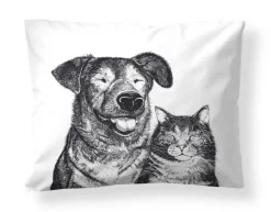 Finlayson tyynyliina Selvitytyjät 50x60 cm musta/valkoinen