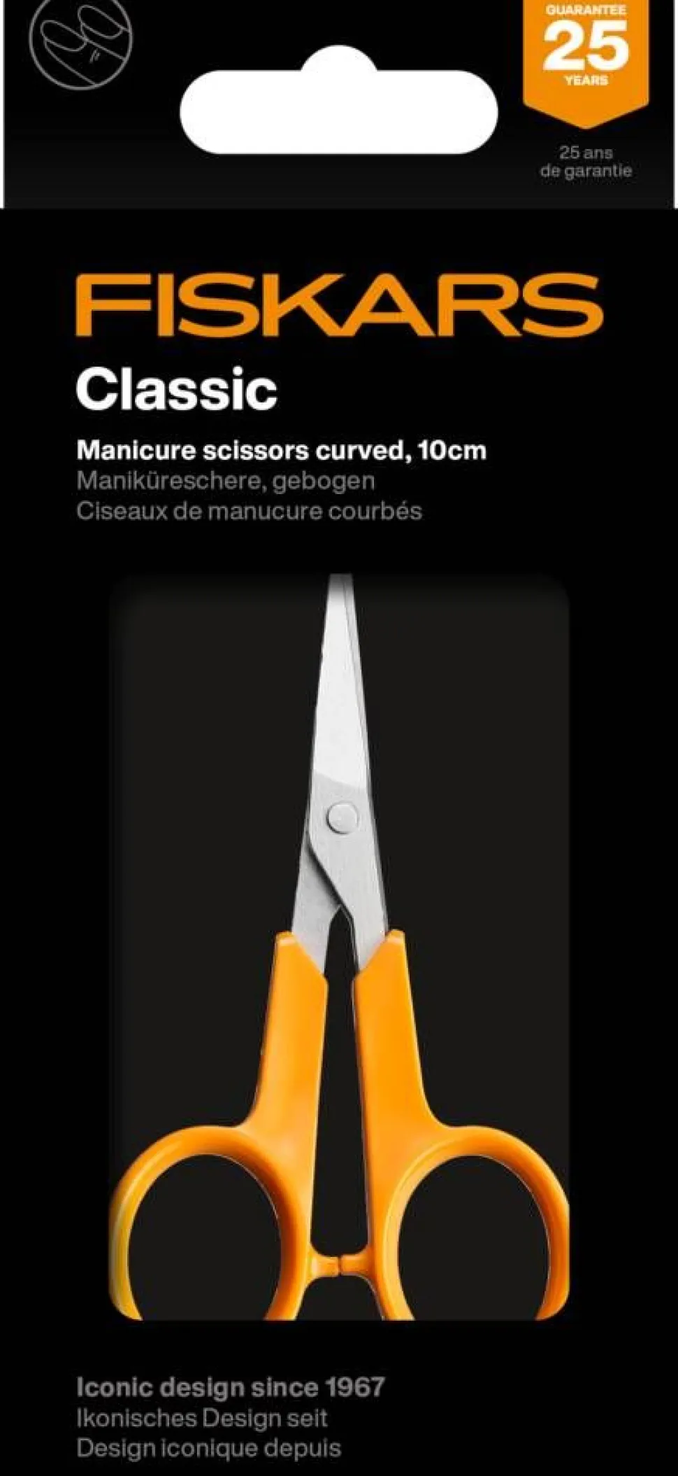 Fiskars Classic kynsisakset kaarevateräiset 10 cm