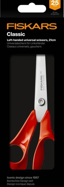 Fiskars Classic yleissakset 21 cm keittiö vasenkätiset