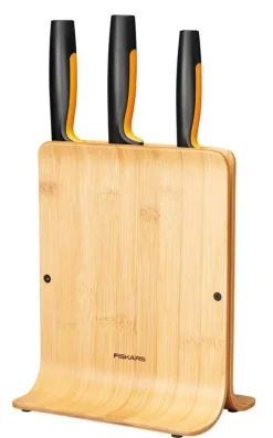 Fiskars Functional Form veitsitukki bambu (sis. 3 veistä)