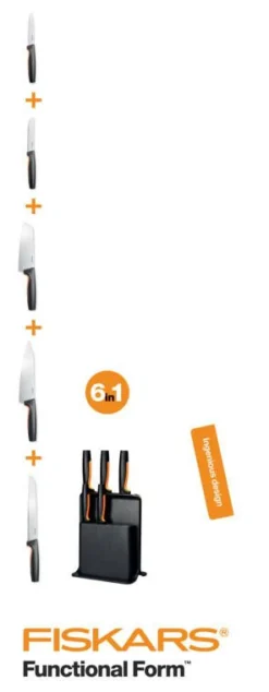 Fiskars Functional Form veitsitukki muovi (sis. 5 veistä)