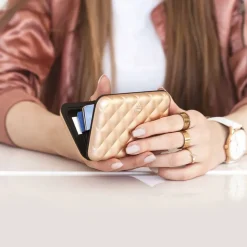 Ögon korttikotelo QB Lady Case Rose Gold