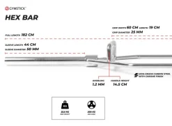 Gymstick HEX Tanko 182 cm