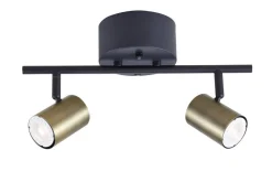 Heat kattospotti Gold Tube 2-osainen tanko kulta-musta