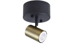 Heat kattospotti Gold Tube 1-osainen kulta-musta