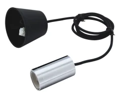 Heat lampunjohto tekstiili 1,6 m musta