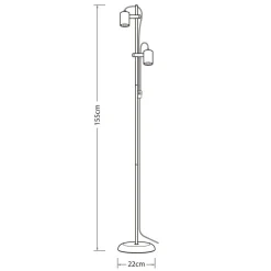 Heat lattiavalaisin Gold Tube 2-osainen kulta-musta