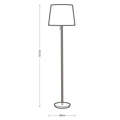 Heat lattiavalaisin Rose 157 cm ruusukulta-valkoinen