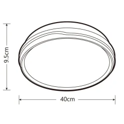 Heat plafondi Nubes Easy Mount 40 cm valkoinen kuvio