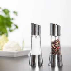 Heirol Pippuri kääntömylly 18 cm, teräs/akryyli