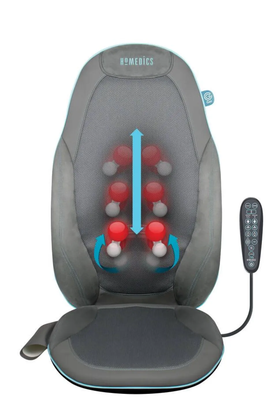 HoMedics shiatsu hierontaistuin geeli harmaa SGM-1300H-EUX