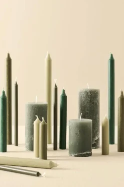 IB Laursen kruunukynttilä 29 cm rustiikki metsän vihreä