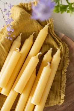 IB Laursen kruunukynttilä 29 cm rustiikki keltainen