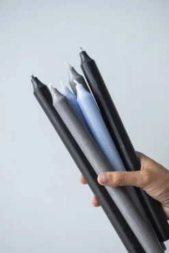 IB Laursen kruunukynttilä 29 cm rustiikki harmaa