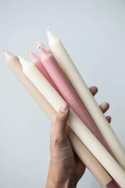 IB Laursen kruunukynttilä 29 cm rustiikki vaaleanpunainen