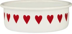 IB Laursen kulho sydämillä 14 cm emaloitu